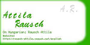attila rausch business card